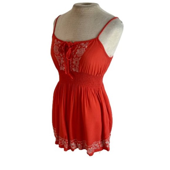 FOREVER 21 Tops - Forever 21 Boho Coral Red Tank Top M Medium